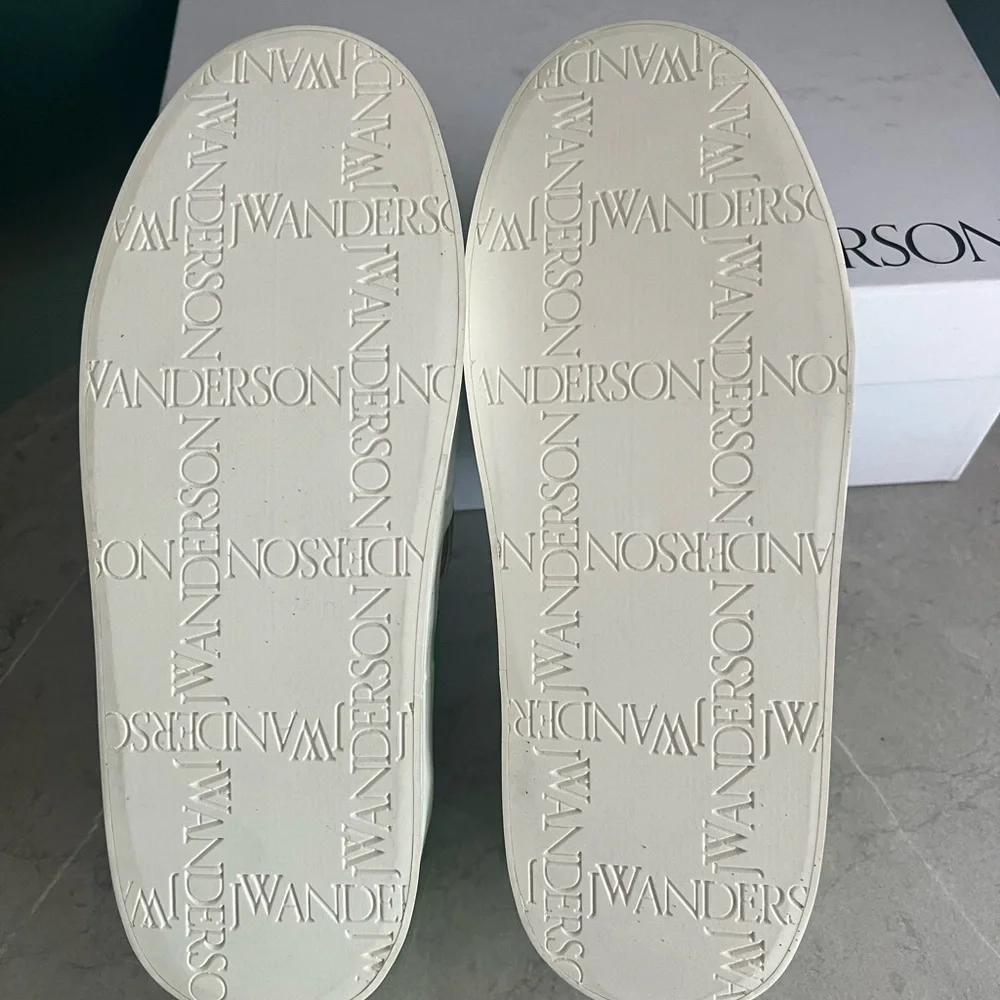 JW Anderson Cracked Leather Slip On Shoes